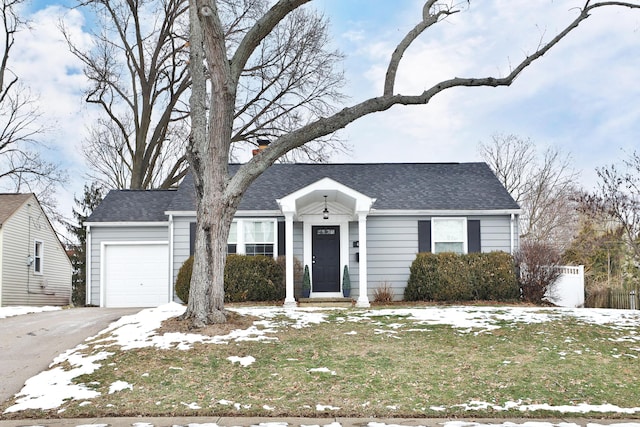 view of front facade with a garage