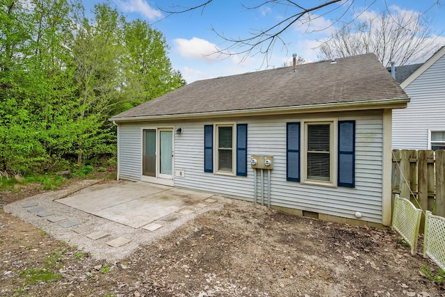 back of property featuring a patio