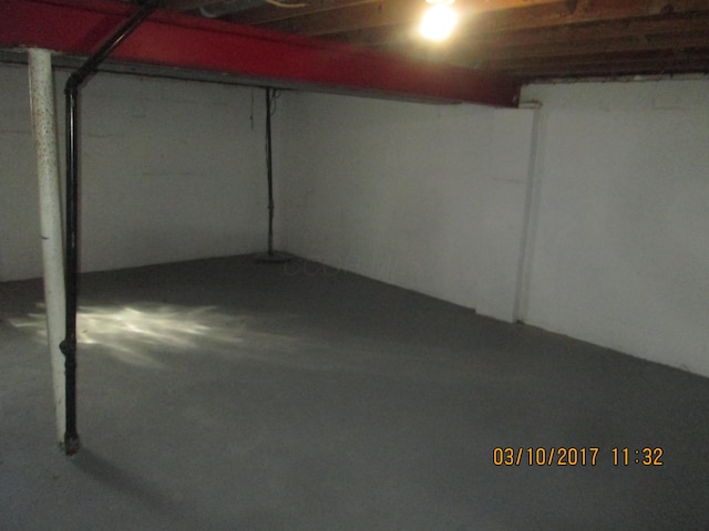 view of basement