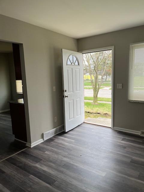 foyer featuring dark hardwood / wood-style flooring