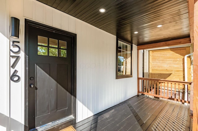 view of doorway to property