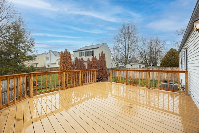 wooden terrace with central AC