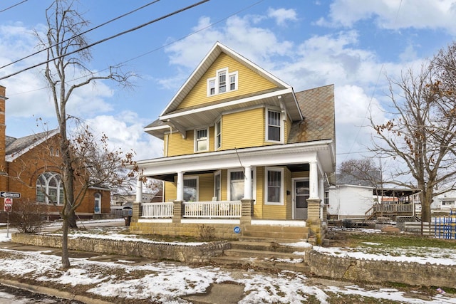 view of front of house with a porch