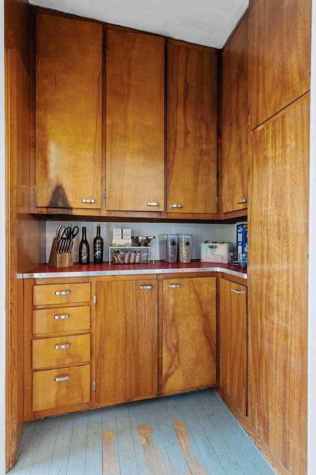 kitchen featuring light wood-type flooring