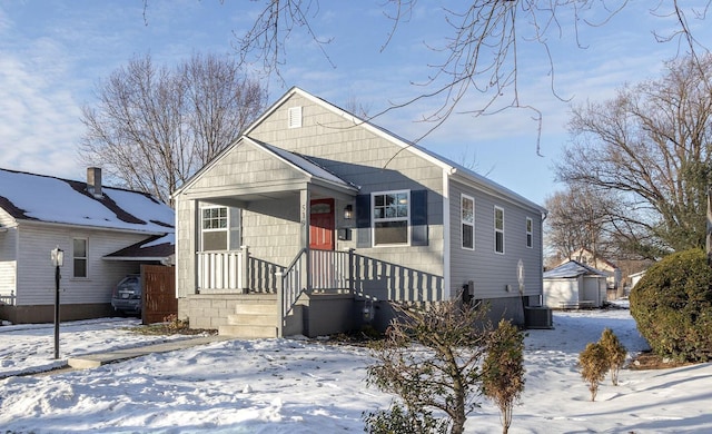 bungalow with central AC unit