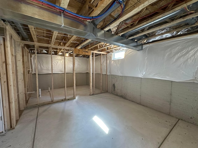 view of basement