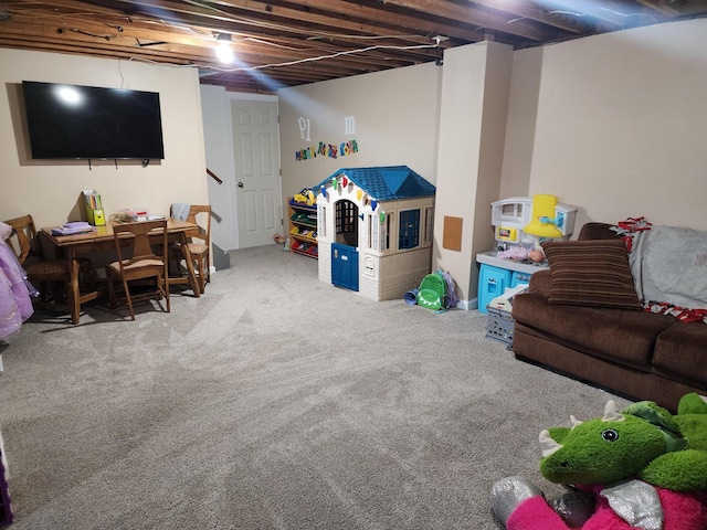 playroom featuring carpet