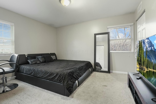 view of carpeted bedroom