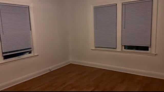 empty room featuring wood-type flooring