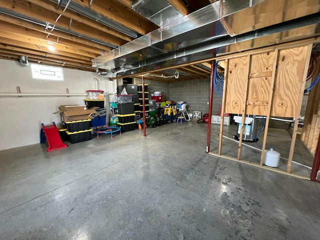 view of basement