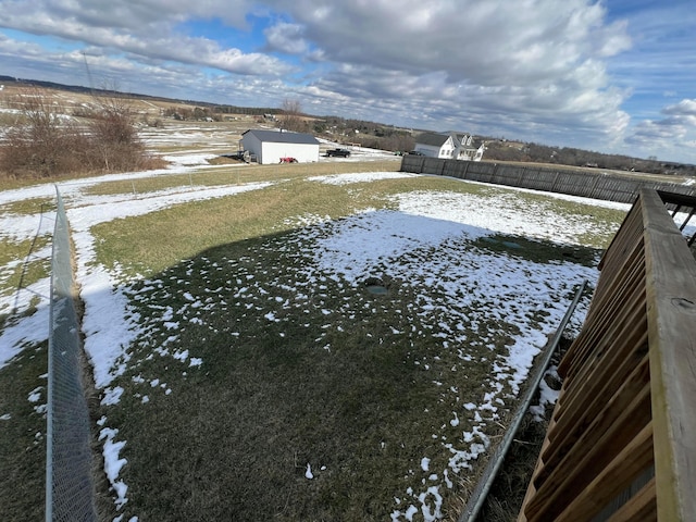 view of snowy yard