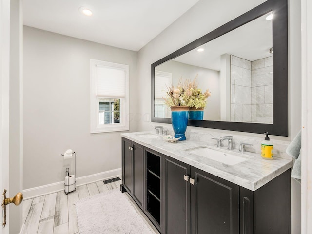 bathroom featuring vanity