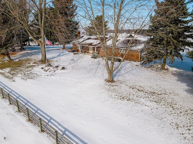 view of snowy yard