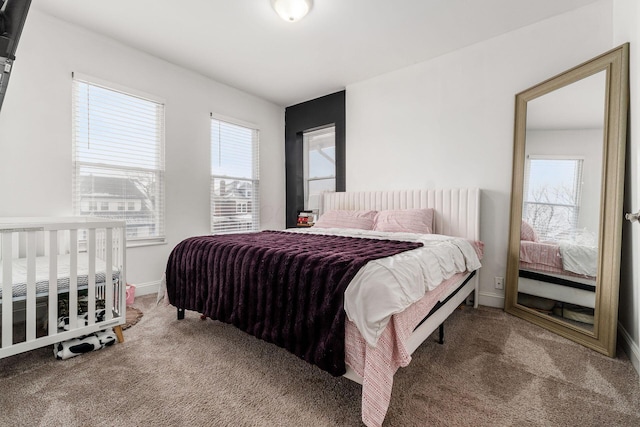 bedroom featuring carpet floors