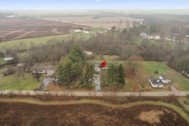 bird's eye view featuring a rural view