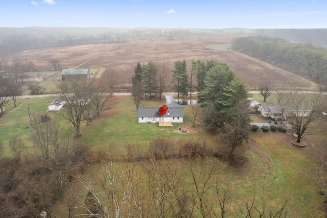 drone / aerial view with a rural view