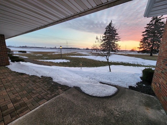 view of snowy yard