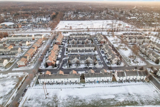 view of snowy aerial view