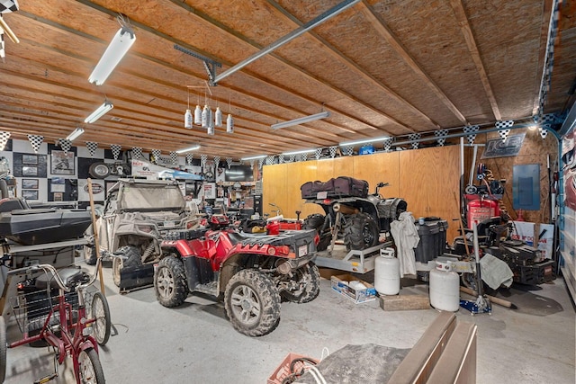 garage featuring electric panel