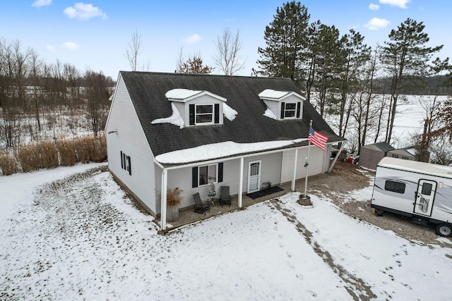 view of cape cod home