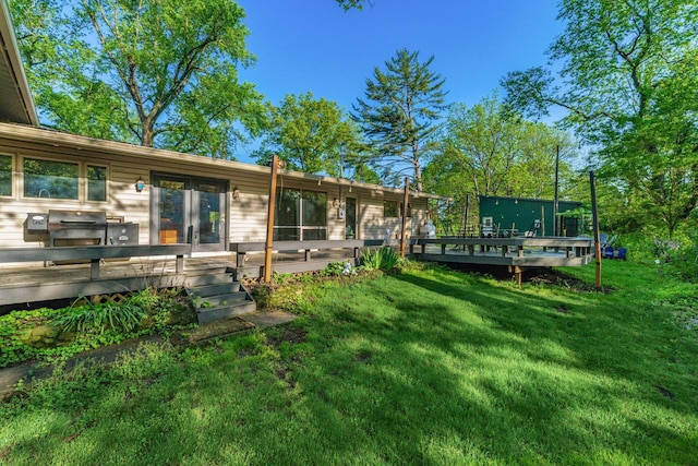 1750 Stoneybrook Way, Blacklick, OH 43004 - view of grassy yard with a deck