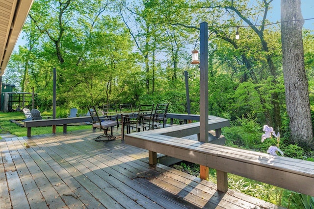 1750 Stoneybrook Way, Blacklick, OH 43004 - wooden terrace featuring outdoor dining space