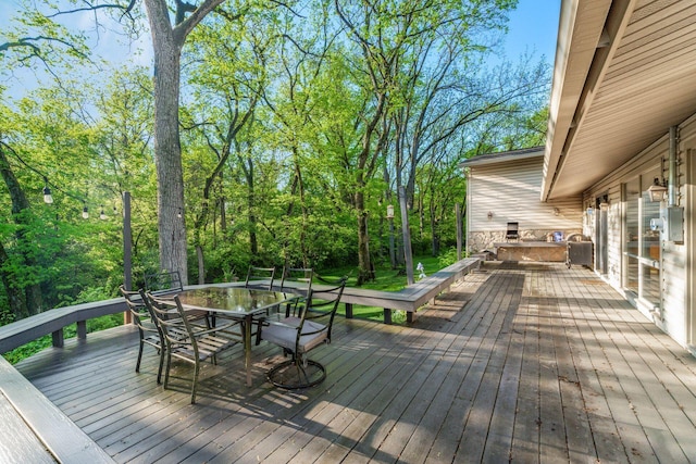 1750 Stoneybrook Way, Blacklick, OH 43004 - wooden deck with outdoor dining space