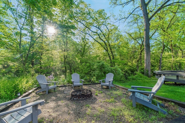 1750 Stoneybrook Way, Blacklick, OH 43004 - view of yard featuring an outdoor fire pit