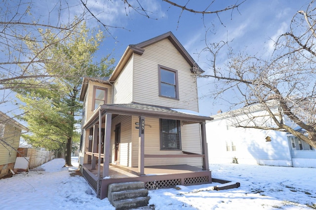 view of front of house with covered porch