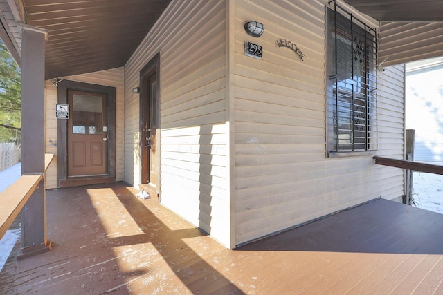 view of doorway to property