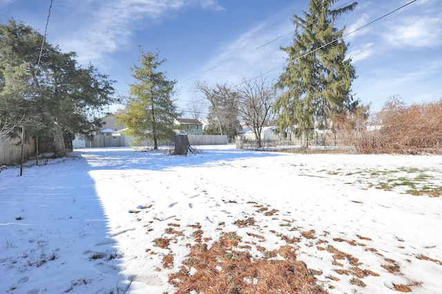 view of snowy yard