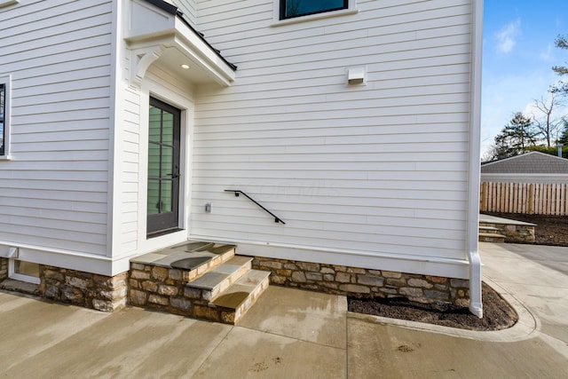 view of doorway to property