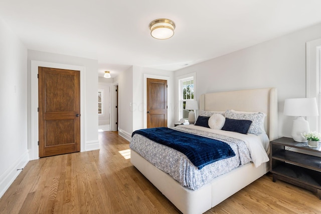 bedroom featuring hardwood / wood-style flooring