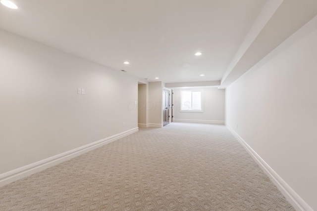 interior space with light colored carpet