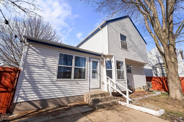 view of front of property featuring central AC unit