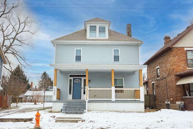 view of front of home with a porch