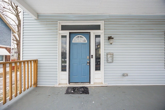 view of doorway to property