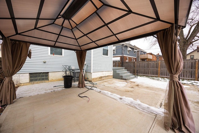 view of patio with a gazebo