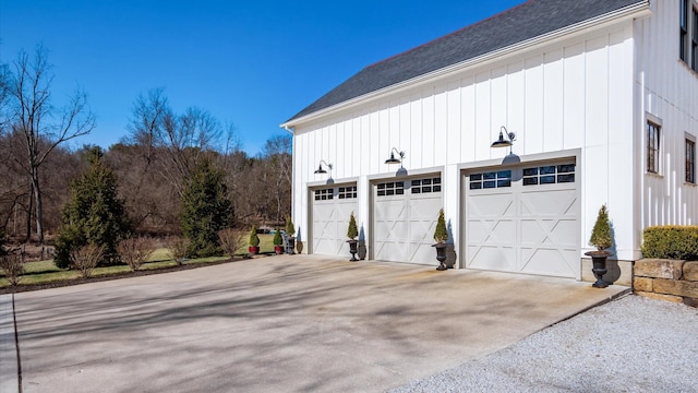 garage featuring driveway