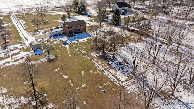 view of snowy aerial view