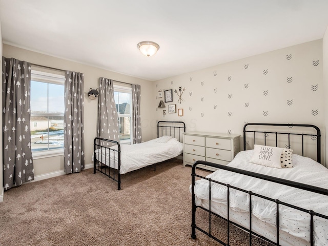 bedroom with carpet floors