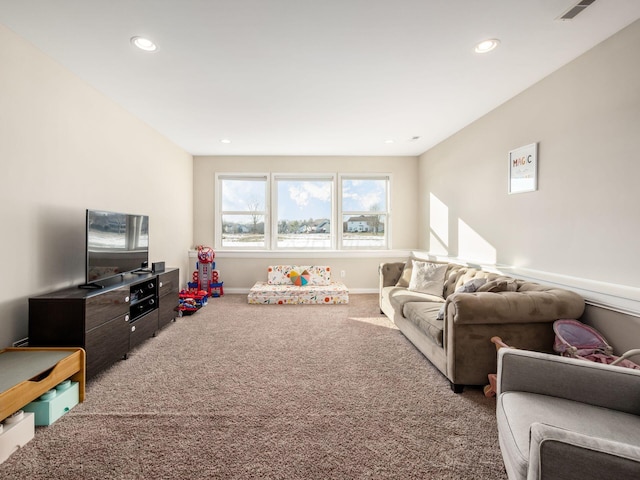 view of carpeted living room