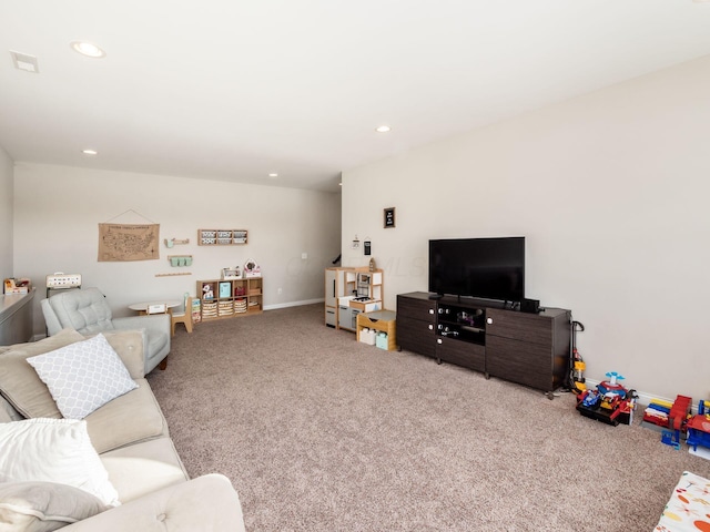 view of carpeted living room