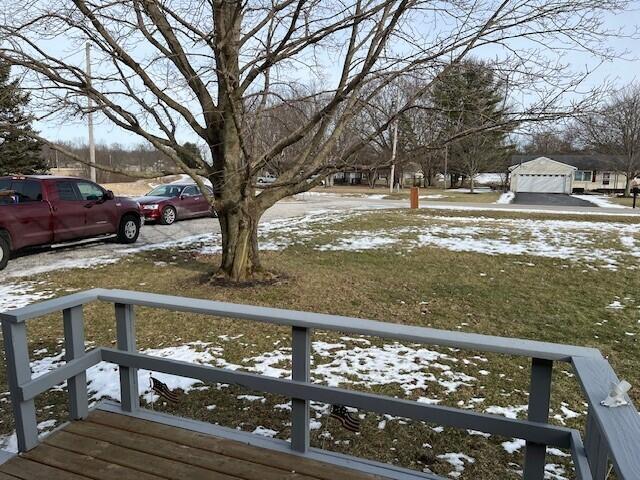 view of snowy yard