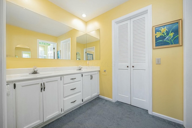 bathroom with vanity