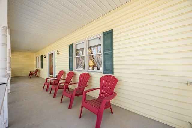 view of patio / terrace featuring covered porch