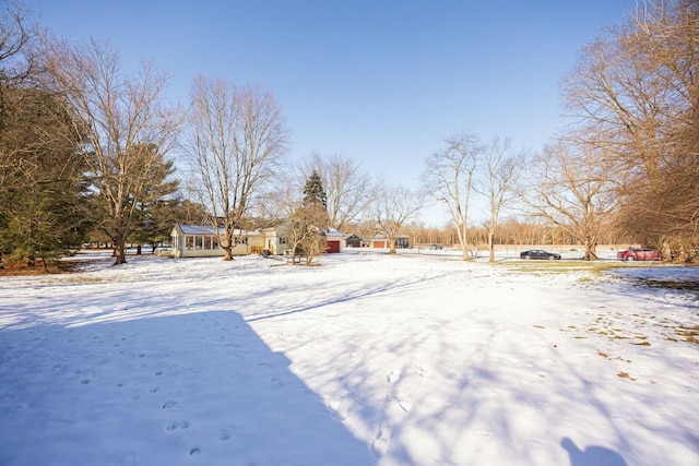 view of snowy yard