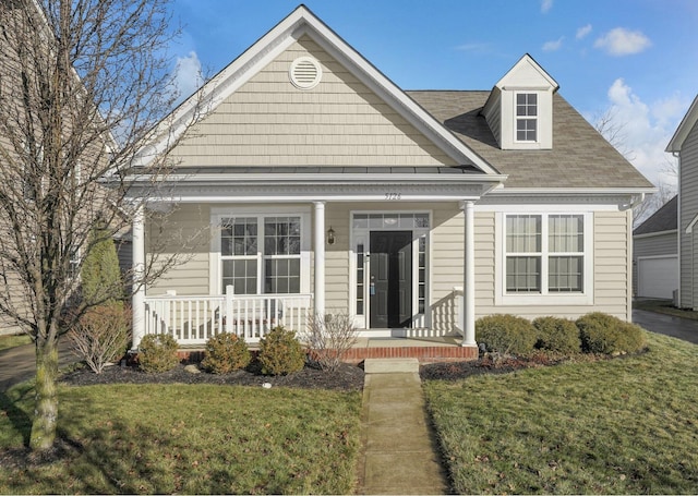 view of front of house with a front yard