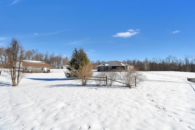 view of snowy yard