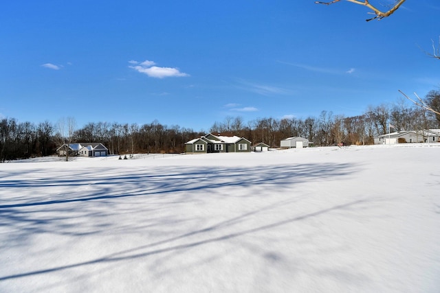 view of snowy yard